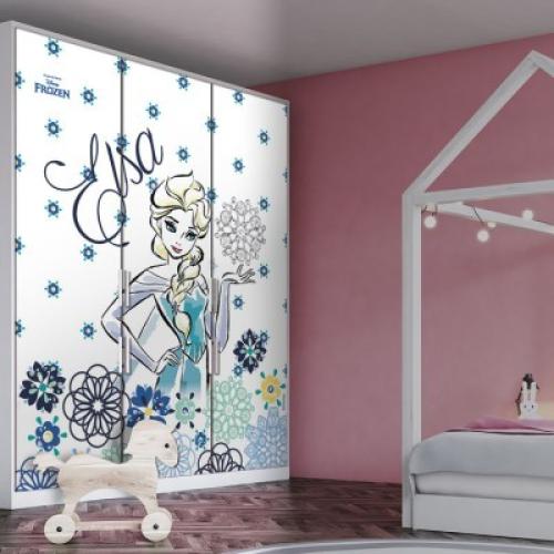 Elsa, Frozen, Παιδικά, Αυτοκόλλητα ντουλάπας, 100 x 100 εκ.