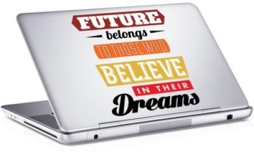 Future belongs..., Sticker, Αυτοκόλλητα Laptop, 25 x 17 εκ. [8,9 Inches]