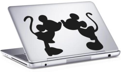 Mickey -Minnie, Sticker, Αυτοκόλλητα Laptop, 25 x 17 εκ. [8,9 Inches]
