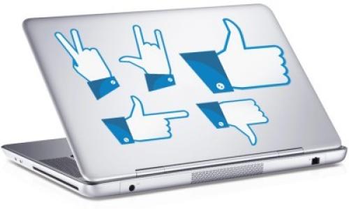 Social reactions, Sticker, Αυτοκόλλητα Laptop, 25 x 17 εκ. [8,9 Inches]