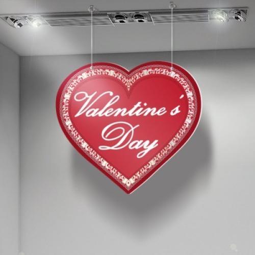 Valentine's Day, Αγίου Βαλεντίνου, Καρτολίνες κρεμαστές, 50x46 cm