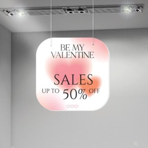 Be My Valentine Sales, Αγίου Βαλεντίνου, Καρτολίνες κρεμαστές, 50 x 50 εκ.