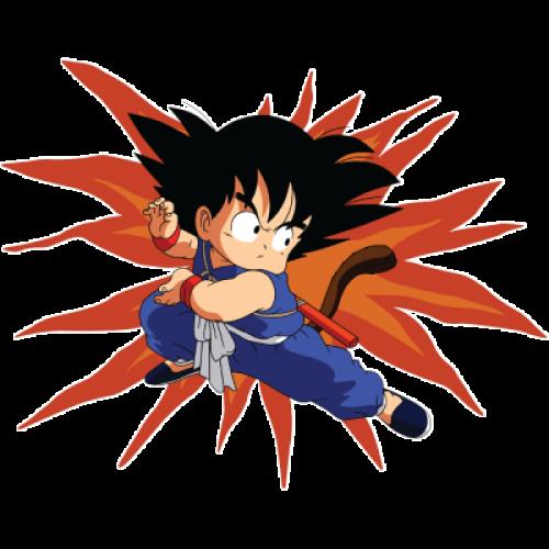 Kid Goku in blue - Dragon Ball, Anime, Αυτοκόλλητα τοίχου, 50 x 39 εκ.