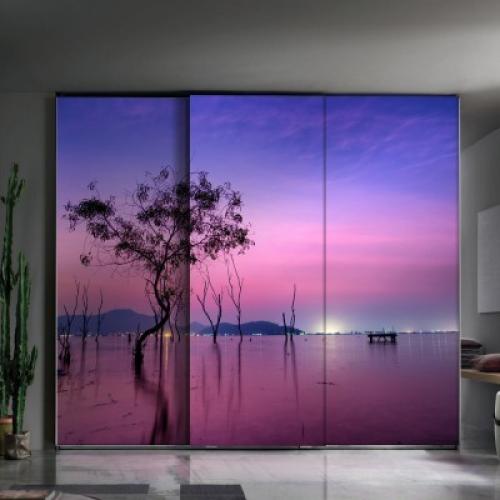 Purple Noon, Φύση, Αυτοκόλλητα ντουλάπας, 100 x 100 εκ.