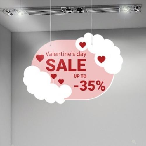 Valentine's Day Sale up to -35%, Αγίου Βαλεντίνου, Καρτολίνες κρεμαστές, 70 x 50 εκ.