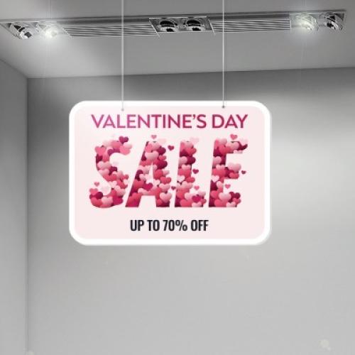 Valentine's Day Sale up to 70%, Αγίου Βαλεντίνου, Καρτολίνες κρεμαστές, 70 x 50 εκ.