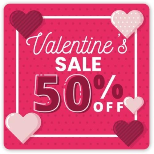 Valentine's Sale 50%, Αγίου Βαλεντίνου, Καρτολίνες κρεμαστές, 50 x 50 εκ.