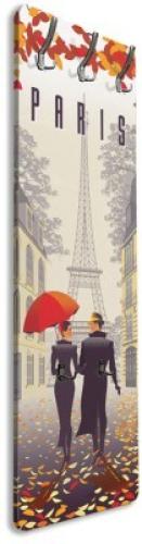Ζευγάρι στο Παρίσι, Πόλεις -Ταξίδια, Κρεμάστρες & Καλόγεροι, 45 x 138 εκ.