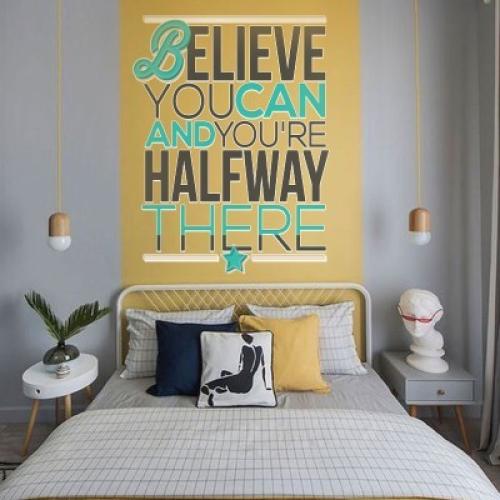 Believe you can, Φράσεις, Αυτοκόλλητα τοίχου, 75 x 100 εκ.