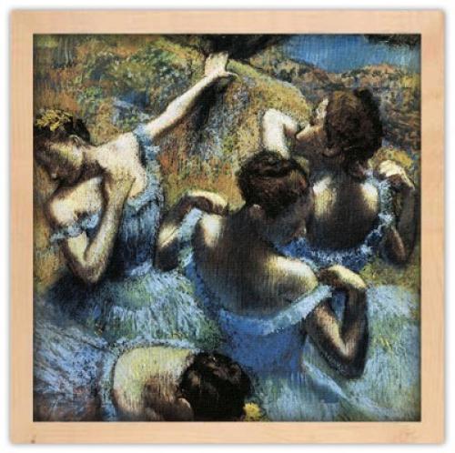 Blue Dancers, Edgar Degas, Διάσημοι ζωγράφοι, 40 x 40 εκ. Ύφασμα | Mediatex® Botticelli