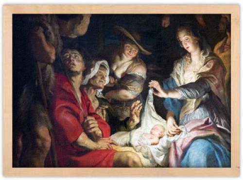 Central part of paint of Nativity scene, Rubens Peter Paul, Διάσημοι ζωγράφοι, 30 x 20 εκ. Ύφασμα | Mediatex® Botticelli