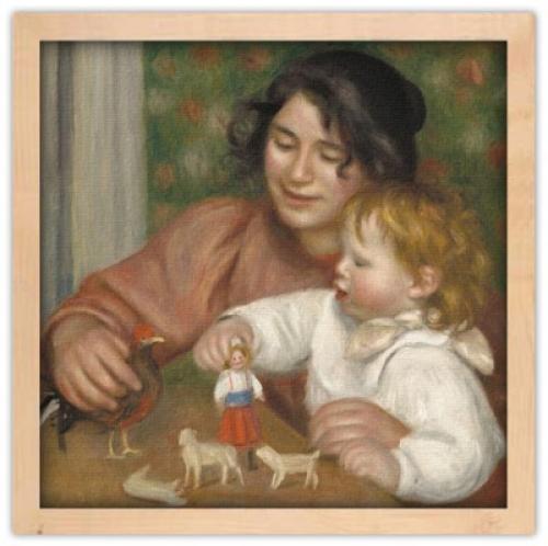 Child with Toys, Renoir Pierre Auguste, Διάσημοι ζωγράφοι, 40 x 40 εκ.