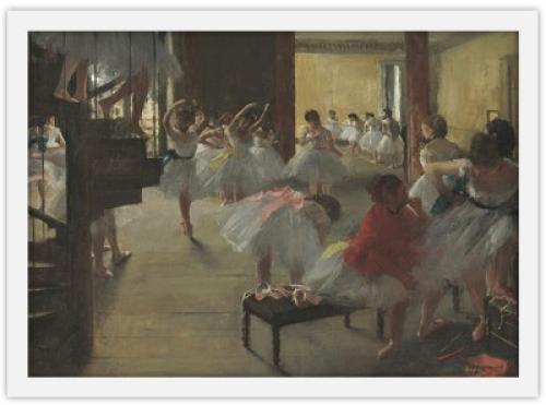 Nεαρές μπαλαρίνες στην Όπερα του Παρισιού, Edgar Degas, Διάσημοι ζωγράφοι, 30 x 20 εκ. Ύφασμα | Mediatex® Botticelli