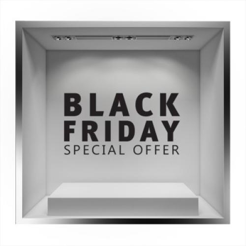 Black Friday Special, Εκπτωτικά, Αυτοκόλλητα βιτρίνας, 50 x 27 εκ.