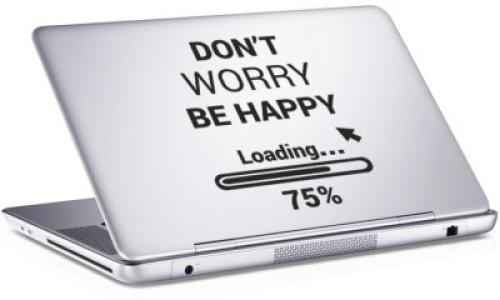 Do not worry be happy, Sticker, Αυτοκόλλητα Laptop, 25 x 17 εκ. [8,9 Inches]