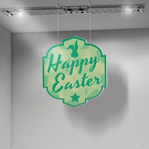 Green Happy Easter, Πασχαλινά, Καρτολίνες κρεμαστές, 50X58