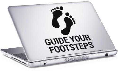 Guide your footsteps, Sticker, Αυτοκόλλητα Laptop, 25 x 17 εκ. [8,9 Inches]