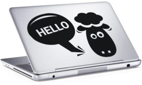 Hello!, Sticker, Αυτοκόλλητα Laptop, 25 x 17 εκ. [8,9 Inches]