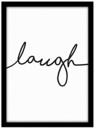 Laugh, Φράσεις, Πίνακες σε καμβά, 20 x 30 εκ.