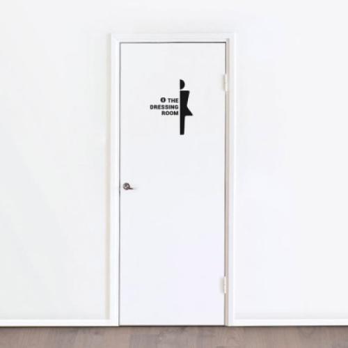 Τhe dressing room, Sticker Πόρτας, Αυτοκόλλητα πόρτας, Small (30x38)
