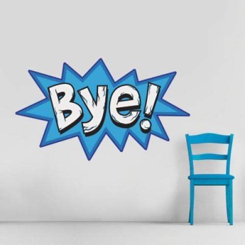 Bye!!, Κόμικς, Αυτοκόλλητα τοίχου, 85 x 50 εκ.
