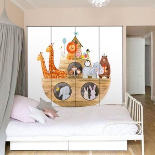Η κιβωτός του Νώε, Παιδικά, Αυτοκόλλητα ντουλάπας, 85 x 85 εκ.
