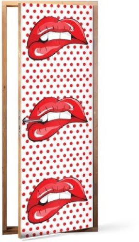 Kόκκινα χείλη, Κόμικς, Αυτοκόλλητα πόρτας, 60 x 170 εκ.