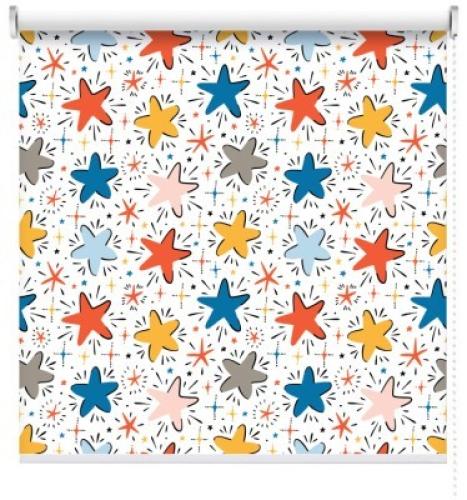 Μοτίβο με αστεράκια, Παιδικά, Ρολοκουρτίνες, 110 x 110 εκ.
