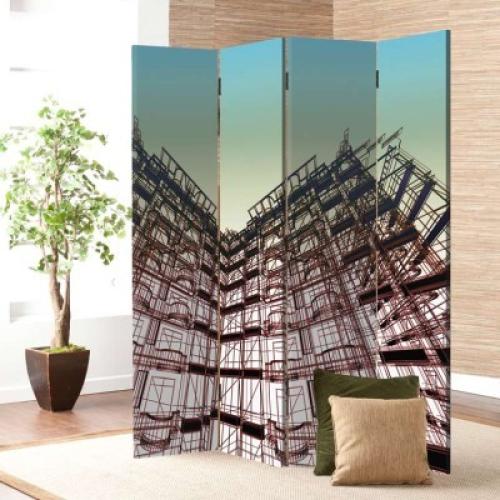 Ουρανοξύστες, Τεχνολογία - 3D, Παραβάν, 80 x 180 εκ. [Δίφυλλο]