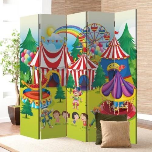 Πολύχρωμο τσίρκο, Παιδικά, Παραβάν, 80 x 180 εκ. [Δίφυλλο]