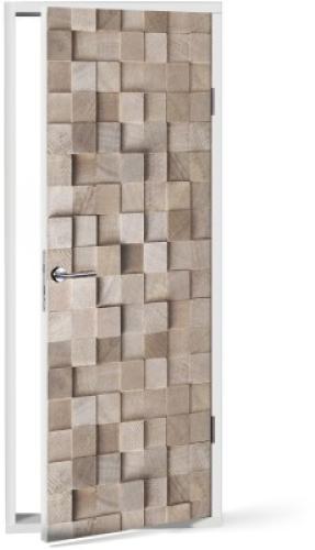 Στοίβα από ξυλεία, Φόντο - Τοίχοι, Αυτοκόλλητα πόρτας, 60 x 170 εκ.