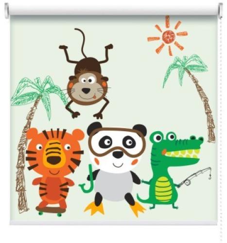 Ζώα στην Ζούγκλα, Παιδικά, Ρολοκουρτίνες, 100 x 100 εκ.
