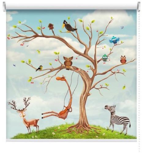 ζώα του Δάσους, Παιδικά, Ρολοκουρτίνες, 100 x 100 εκ.
