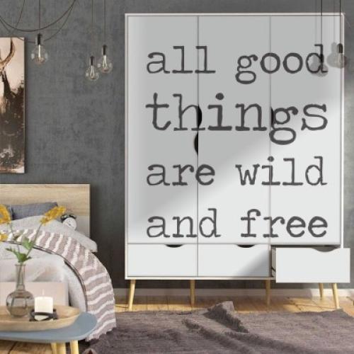 All good things, Φράσεις, Αυτοκόλλητα ντουλάπας, 100 x 100 εκ.