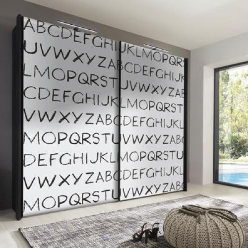 Alphabet, Φράσεις, Αυτοκόλλητα ντουλάπας, 100 x 100 εκ.