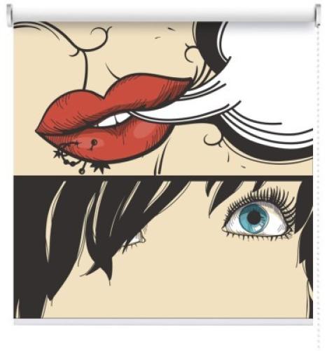 Comic Red Lips, Κόμικς, Ρολοκουρτίνες, 110 x 93 εκ.