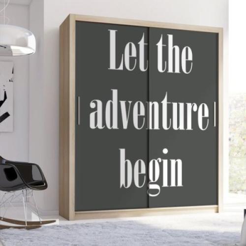 Let the adventure, Φράσεις, Αυτοκόλλητα ντουλάπας, 100 x 100 εκ.