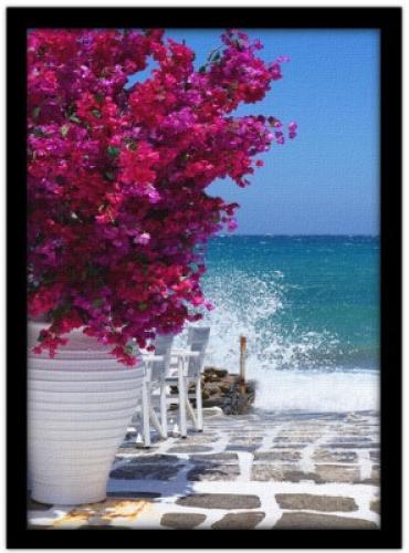 Θέα από Ελληνικό νησί, Ελλάδα, Πίνακες σε καμβά, 20 x 30 εκ.