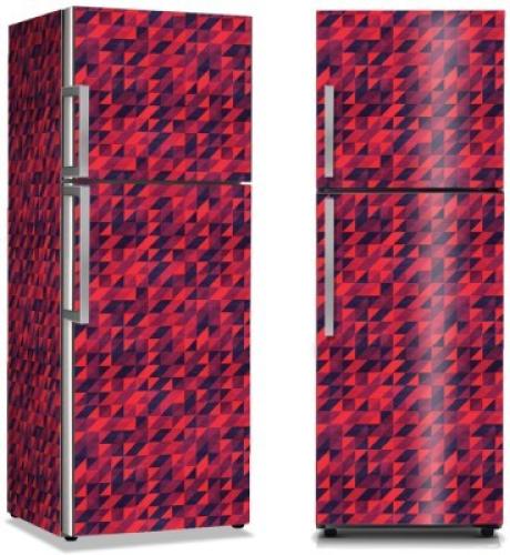 3D Κόκκινο μπλέ, Μοτίβα, Αυτοκόλλητα ψυγείου, 50 x 85 εκ.