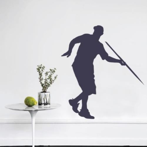 Ακοντιστής-αθλητής, Σπορ, Αυτοκόλλητα τοίχου, 35 x 40 εκ.