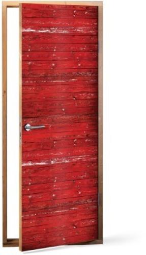 Κόκκινο ξύλο, Φόντο - Τοίχοι, Αυτοκόλλητα πόρτας, 60 x 170 εκ.
