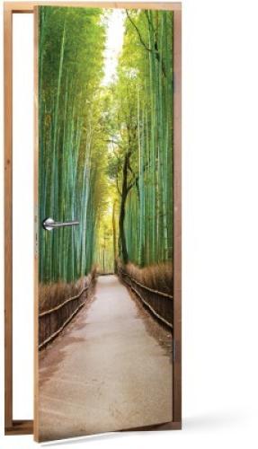Μονοπάτι από μπαμπού, Φύση, Αυτοκόλλητα πόρτας, 60 x 170 εκ.
