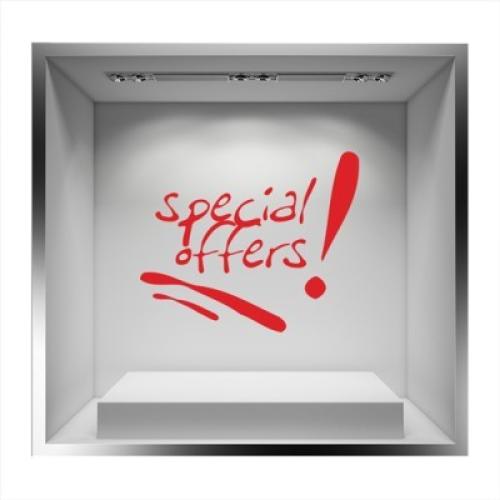 Special offers, Εκπτωτικά, Αυτοκόλλητα βιτρίνας, 40 x 33 εκ.