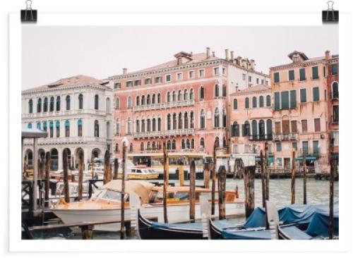 Βάρκες στο κανάλι της Βενετίας, Πόλεις - Ταξίδια, Πόστερ, 30 x 20 εκ.