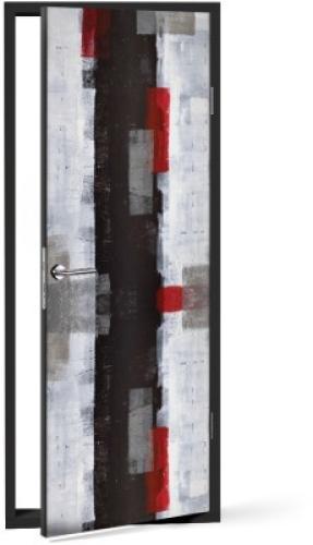 Black Red and Grey, Ζωγραφική, Αυτοκόλλητα πόρτας, 60 x 170 εκ.