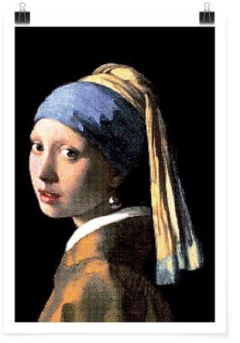 Κοπέλα με μαντήλι στο κεφάλι, Ζωγραφική, Πόστερ, 20 x 30 εκ.