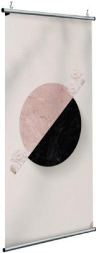 Μαύρο και ροζ, Line Art, Διαχωριστικά Panel, 120 x 250 εκ.