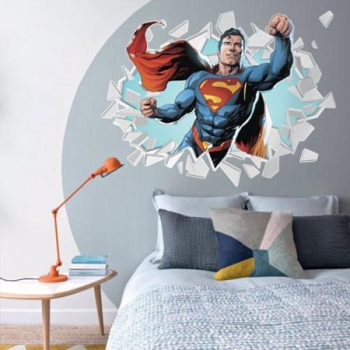 Superman power, 3D - Τρισδιάστατα, Αυτοκόλλητα τοίχου, 80 x 60 εκ.