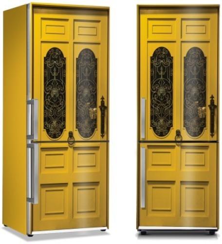 Κίτρινη Εξώπορτα, Φόντο - Τοίχοι, Αυτοκόλλητα ψυγείου, 50 x 85 εκ.
