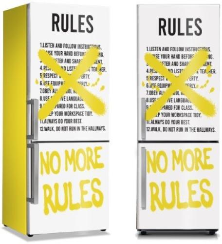 No more rules, Διάφορα, Αυτοκόλλητα ψυγείου, 50 x 85 εκ.